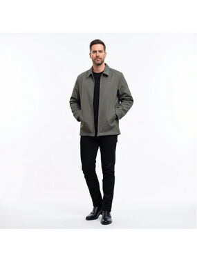 Vintage Unitog Removable Liner Work Jacket Grey Mechanic Chore Coat 38 Medium